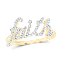 Diamond Gift Faith Ladies Ring 1/5 Cttw