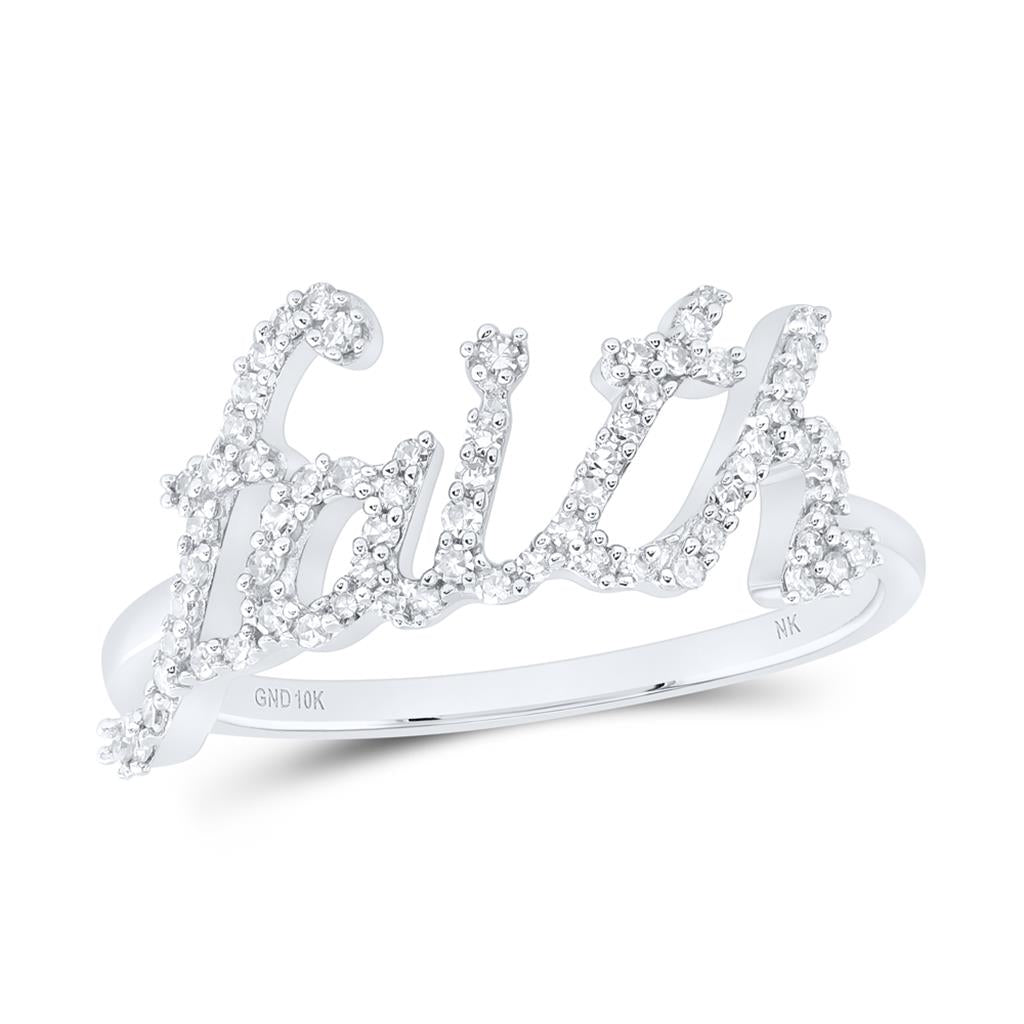 Diamond Gift Faith Ladies Ring 1/5 Cttw