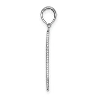 14K White Gold Engraved Star Of David Charm