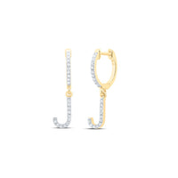 Diamond Gift Initial Dangling Earring 1/5 to 1/4 Cttw