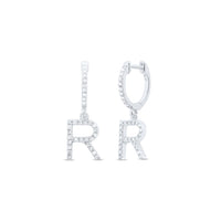 Diamond Gift Initial Dangling Earring 1/5 to 1/4 Cttw