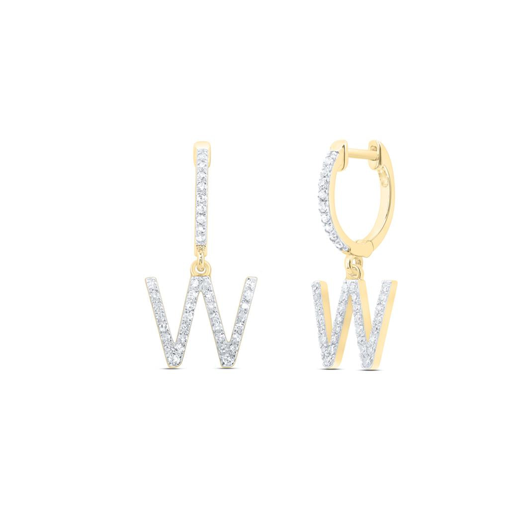 Diamond Gift Initial Dangling Earring 1/5 to 1/4 Cttw