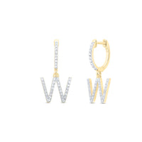 Diamond Gift Initial Dangling Earring 1/5 to 1/4 Cttw