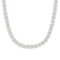 10K Yellow Gold Diamond Cushion Chain 22-inch 16 Cttw