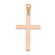 14K Rose Gold Stick Cross Pendant