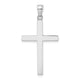 14K White Gold Solid Reversible Latin Cross Pendant