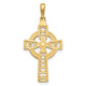 14K Celtic Cross with Eternity Circle Pendant