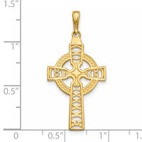 14K Celtic Cross with Eternity Circle Pendant