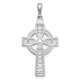 14K White Gold Celtic Cross w/Eternity Circle Pendant