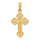 14K Budded Cross Pendant