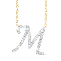Diamond Initial Fashion Baguette Necklace (18 Inch)