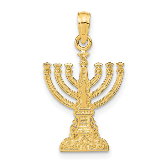 14K Menorah Pendant