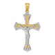14k Two-tone Crucifix Pendant