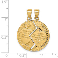 14K Break-apart Mizpah Pendant