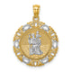 14K w/ Rhodium St. Christopher Medal