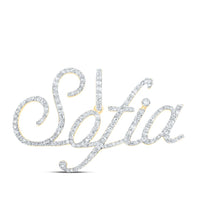 10K Yellow Gold Diamond Gift Sofia Pendant 3/4 Cttw