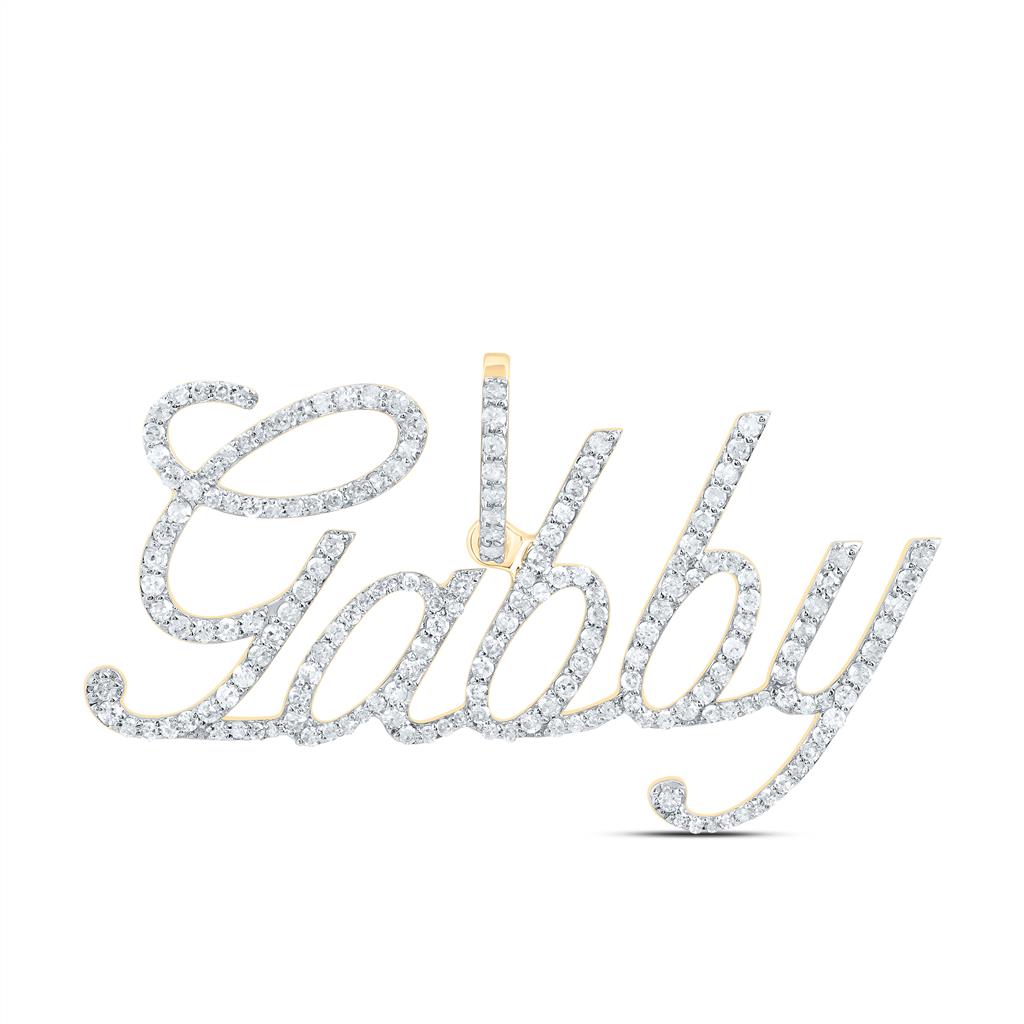 10K Yellow Gold Diamond Gift Gabby Pendant 7/8 Cttw