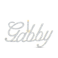 10K Yellow Gold Diamond Gift Gabby Pendant 7/8 Cttw
