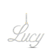 10K Yellow Gold Diamond Gift Lucy Pendant 5/8 Cttw