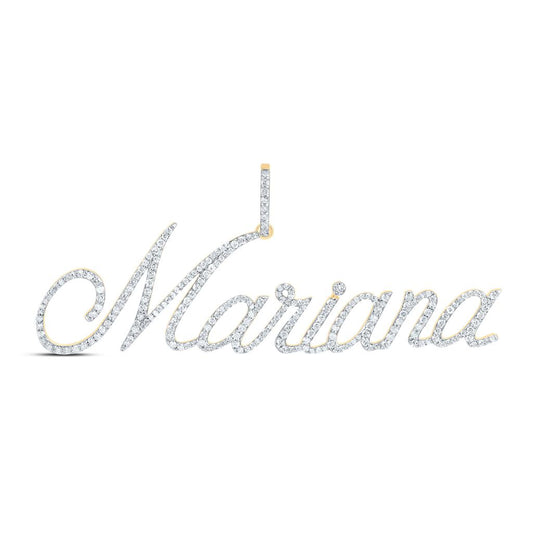 10K Yellow Gold Diamond Gift Mariana Pendant 1 Cttw