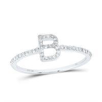 Diamond Gift Initial Ring 1/7 to 1/5 Cttw