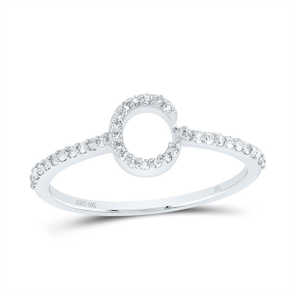 Diamond Gift Initial Ring 1/7 to 1/5 Cttw