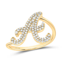 Diamond Gift Initial Ring 1/8 to 1/4 Cttw