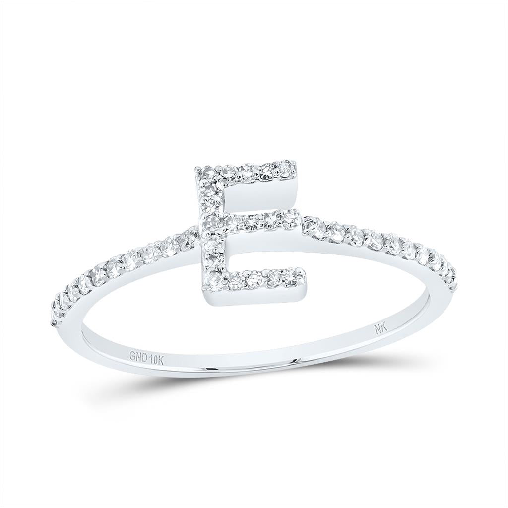 Diamond Gift Initial Ring 1/7 to 1/5 Cttw