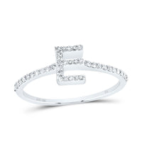 Diamond Gift Initial Ring 1/7 to 1/5 Cttw