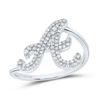 Diamond Gift Initial Ring 1/8 to 1/4 Cttw