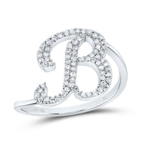 Diamond Gift Initial Ring 1/8 to 1/4 Cttw