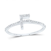 Diamond Gift Initial Ring 1/7 to 1/5 Cttw