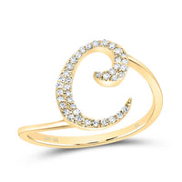 Diamond Gift Initial Ring 1/8 to 1/4 Cttw