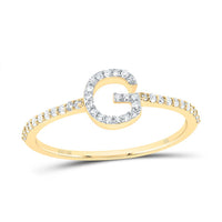 Diamond Gift Initial Ring 1/7 to 1/5 Cttw