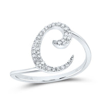 Diamond Gift Initial Ring 1/8 to 1/4 Cttw