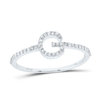 Diamond Gift Initial Ring 1/7 to 1/5 Cttw