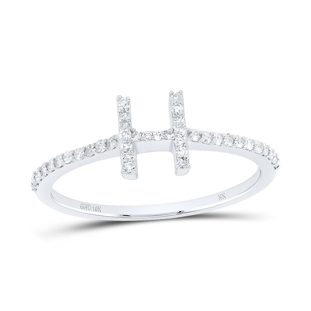 Diamond Gift Initial Ring 1/7 to 1/5 Cttw