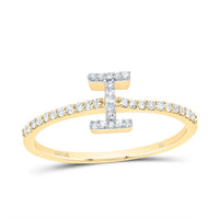 Diamond Gift Initial Ring 1/7 to 1/5 Cttw
