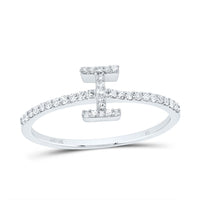 Diamond Gift Initial Ring 1/7 to 1/5 Cttw