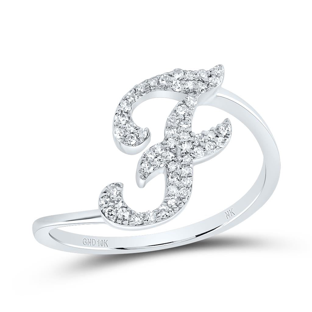 Diamond Gift Initial Ring 1/8 to 1/4 Cttw