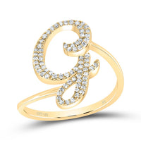 Diamond Gift Initial Ring 1/8 to 1/4 Cttw