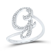 Diamond Gift Initial Ring 1/8 to 1/4 Cttw
