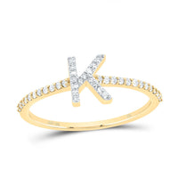 Diamond Gift Initial Ring 1/7 to 1/5 Cttw