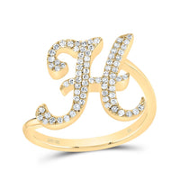Diamond Gift Initial Ring 1/8 to 1/4 Cttw