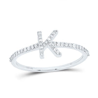 Diamond Gift Initial Ring 1/7 to 1/5 Cttw
