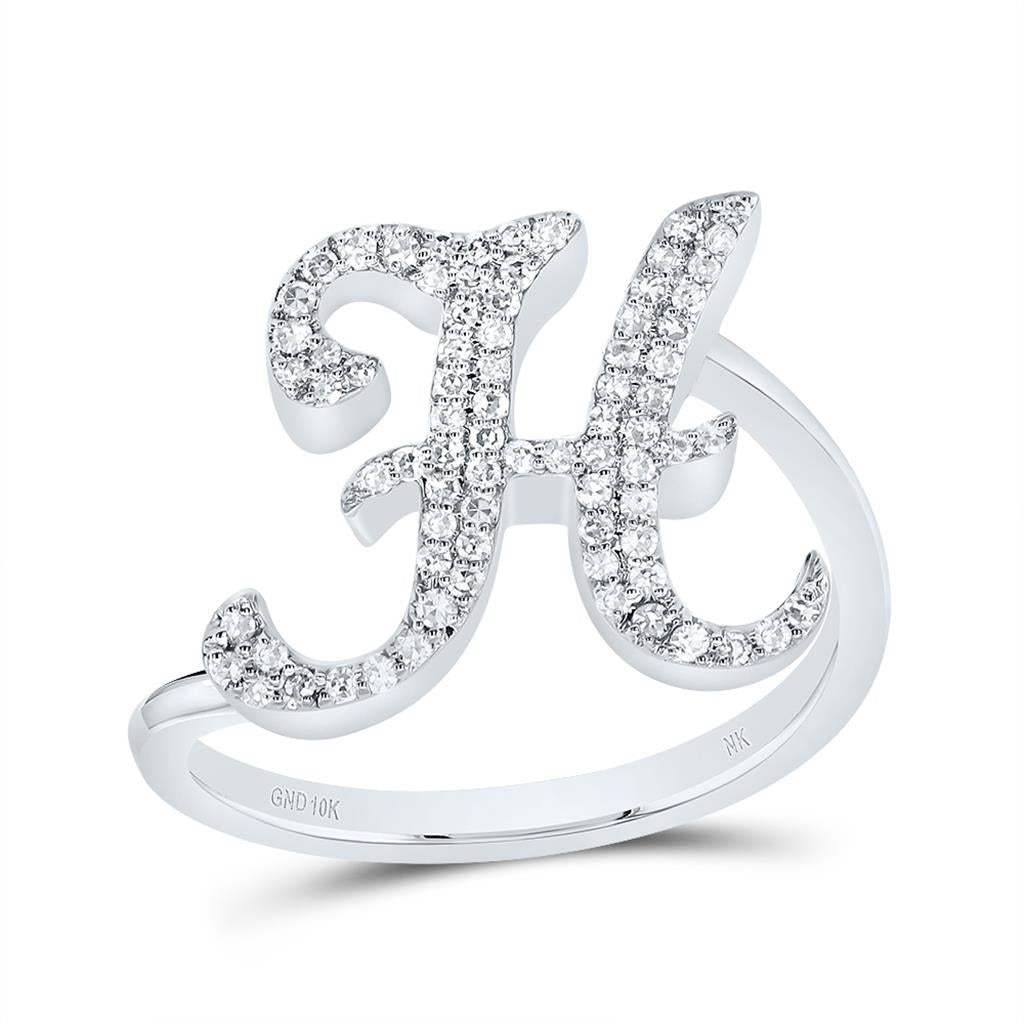 Diamond Gift Initial Ring 1/8 to 1/4 Cttw