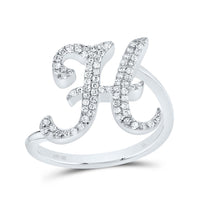 Diamond Gift Initial Ring 1/8 to 1/4 Cttw
