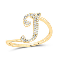 Diamond Gift Initial Ring 1/8 to 1/4 Cttw