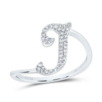 Diamond Gift Initial Ring 1/8 to 1/4 Cttw