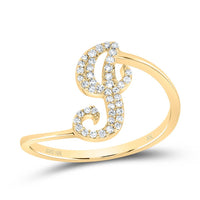 Diamond Gift Initial Ring 1/8 to 1/4 Cttw